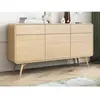 Buffet avec 3 portes et 3 tiroirs - Naturel - JALEMO
