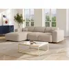VENTE-UNIQUE Canapé d'angle velours 5 places beige