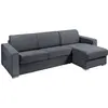 Vente-Unique Canapé d'angle réversible convertible express en tissu gr...