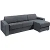 Vente-Unique Canapé d'angle réversible convertible express en tissu gr...