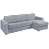 Vente-Unique Canapé d'angle réversible convertible express en tissu gr...