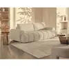 Canapé 4 places convertible en tissu beige FRIDORA