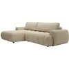 Canapé dangle gauche convertible en tissu beige FRIDORA