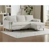 Vente-unique.com Canapé d'angle convertible et réversible en tissu bei...