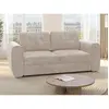 Vente-Unique Canapé 3 places convertible express en tissu beige - Couchage 140 cm - Matelas 22 cm BOLIPO
