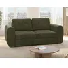 Vente-Unique Canapé 3 places convertible express en tissu vert - Couchage 140 cm - Matelas 14 cm BOLIPO