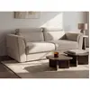 VENTE-UNIQUE Canapé convertible polyester 3 places beige