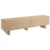 Meuble TV avec 2 portes en MDF - 180 cm - Naturel - LUDIMA