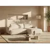 VENTE-UNIQUE Canapé d'angle droit convertible en tissu texturé beige MONELIA
