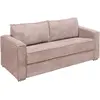 Vente-Unique Canapé 4 places convertible express en velours côtelé rose - Couchage à lattes larges 160 cm - Matelas 14 cm LORETO