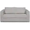 Vente-Unique Canapé 3 places convertible express en velours côtelé grosses côtes gris clair - Couchage à lattes larges 140 cm - Matelas 18cm LORETO