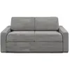 Vente-Unique Canapé 3 places convertible express en velours côtelé gris clair - Couchage 140 cm - Matelas 22 cm - CALITO