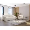 Vente-unique Canapé 4 places convertible express en tissu bouclette beige - Couchage 160 cm - Matelas 14 cm RETUNA II