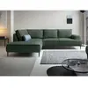 Vente-Unique Grand canapé d'angle gauche en velours côtelé vert sapin GINETO
