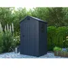 Abri de jardin en résine gris anthracite 1,39 m² - CESIO