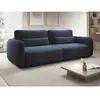Vente-Unique Canapé 3 places convertible en tissu texturé bleu marine VOPOZA