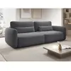 Vente-Unique Canapé 3 places convertible en tissu texturé gris VOPOZA