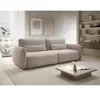 Vente-Unique Canapé 3 places convertible en tissu texturé taupe VOPOZA