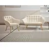 Vente-unique Canapé 2 places et fauteuil en tissu beige CASERTA