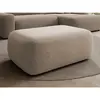 Vente-Unique Pouf en tissu texturé taupe DAVISO