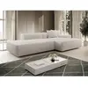 Vente-Unique Canapé d'angle droit en velours côtelé beige ERYNEL
