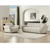 Vente-Unique Canapé 3 places et fauteuil en tissu chiné beige NAPIZO