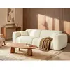 Vente-Unique Canapé 4 places convertible en tissu texturé beige POGNI de Maison Céphy