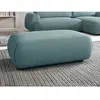 Vente-Unique Pouf en tissu texturé bleu MONELIA