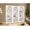 Lot de 3 bibliothèques avec 6 niches - Blanc - CYMORA