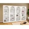 Lot de 4 bibliothèques avec 6 niches - Blanc - CYMORA