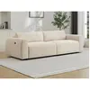 Vente-Unique Canapé 4 places avec assise coulissante électrique en vel...