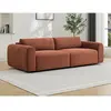 Vente-Unique Canapé 4 places avec assise coulissante électrique en vel...