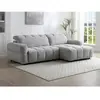Vente-Unique Canapé d'angle droit relax avec assise coulissante électr...
