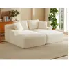 Vente-unique.com Canapé fixe velours 3 places beige