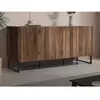 Buffet avec 3 portes - Naturel foncé - CEVANIA