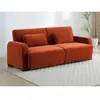 Vente-Unique Canapé convertible polyester 3 places terracotta