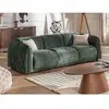 Canapé 3 places en tissu chenille vert JUNETI