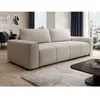 Canapé 4 places convertible en tissu texturé beige MINTURNO