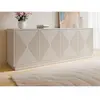 Buffet avec 4 portes en MDF - Beige - MEZULIA