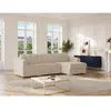 Vente-Unique Canapé d'angle convertible express en tissu texturé beige...