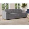 Vente-Unique Canapé 3 places convertible express en tissu texturé gris...