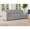 VENTE-UNIQUE Canapé convertible polyester 3 places gris clair