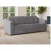 Vente-Unique Canapé 4 places convertible express en tissu texturé gris...