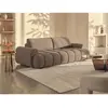 Canapé 4 places convertible en tissu taupe FRIDORA