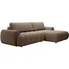 Canapé dangle droit convertible en tissu taupe FRIDORA