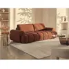 Canapé 4 places convertible en tissu terracotta FRIDORA