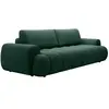 Vente-unique - Canapé 4 places convertible en tissu vert sapin fridora
