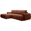 Canapé dangle gauche convertible en tissu terracotta  FRIDORA