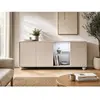 Buffet 3 portes et 2 niches avec LEDs - Beige - MYVARO