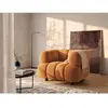 Fauteuil en tissu bouclette terracotta COLIANI
